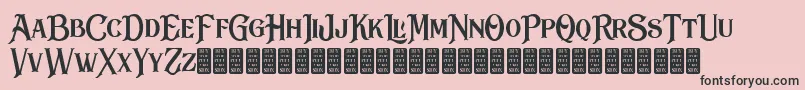 BlackDramaDemo Font – Black Fonts on Pink Background