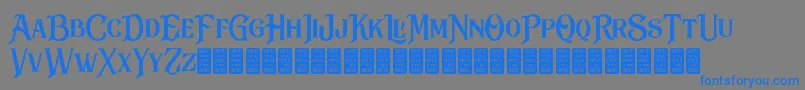 BlackDramaDemo Font – Blue Fonts on Gray Background