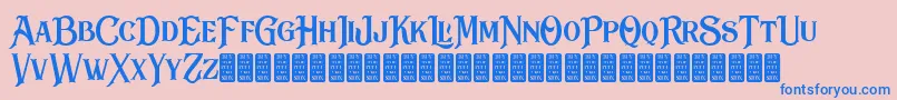 BlackDramaDemo Font – Blue Fonts on Pink Background
