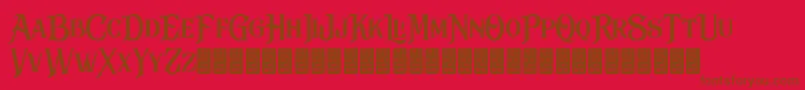 BlackDramaDemo Font – Brown Fonts on Red Background