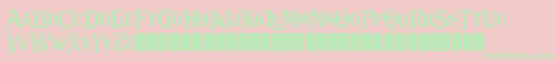 BlackDramaDemo Font – Green Fonts on Pink Background
