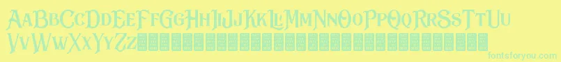 BlackDramaDemo Font – Green Fonts on Yellow Background
