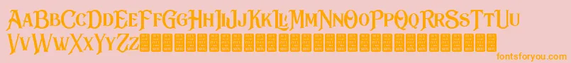 BlackDramaDemo Font – Orange Fonts on Pink Background