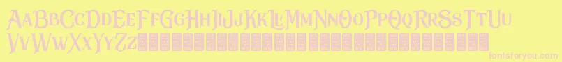 BlackDramaDemo Font – Pink Fonts on Yellow Background