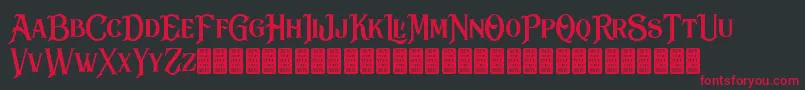 フォントBlackDramaDemo – 黒い背景に赤い文字