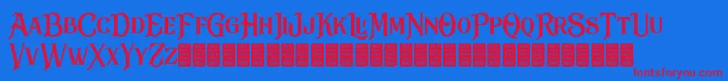 BlackDramaDemo Font – Red Fonts on Blue Background