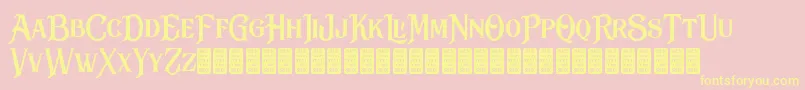 BlackDramaDemo Font – Yellow Fonts on Pink Background