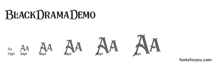 Размеры шрифта BlackDramaDemo
