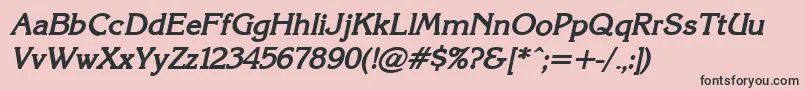 KarinacBolditalic Font – Black Fonts on Pink Background