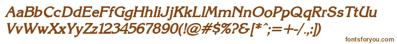 KarinacBolditalic Font – Brown Fonts on White Background