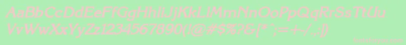 KarinacBolditalic Font – Pink Fonts on Green Background