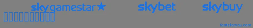 Skyfontbrands Font – Blue Fonts on Gray Background