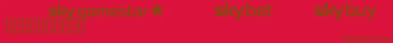 Skyfontbrands Font – Brown Fonts on Red Background