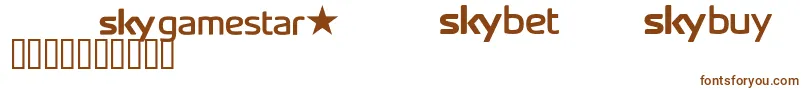 Skyfontbrands Font – Brown Fonts on White Background