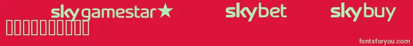 Skyfontbrands Font – Green Fonts on Red Background