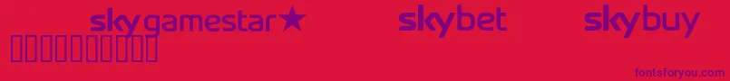 Skyfontbrands Font – Purple Fonts on Red Background