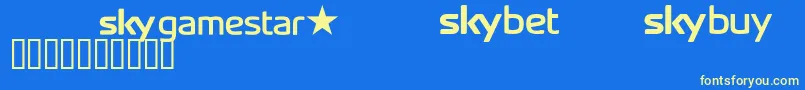 Skyfontbrands Font – Yellow Fonts on Blue Background