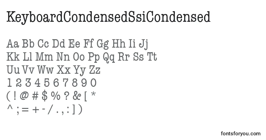 Шрифт KeyboardCondensedSsiCondensed – алфавит, цифры, специальные символы