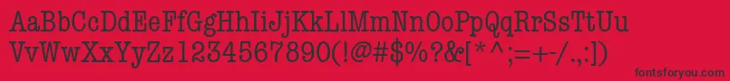 KeyboardCondensedSsiCondensed-Schriftart – Schwarze Schriften auf rotem Hintergrund