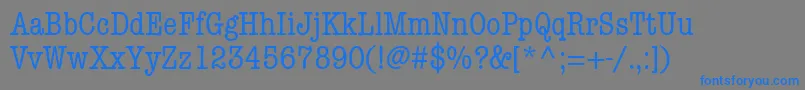 KeyboardCondensedSsiCondensed Font – Blue Fonts on Gray Background