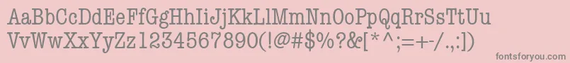KeyboardCondensedSsiCondensed Font – Gray Fonts on Pink Background