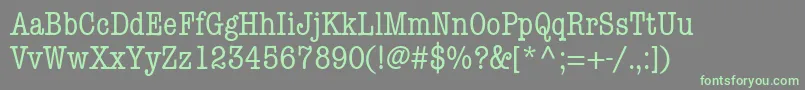 KeyboardCondensedSsiCondensed Font – Green Fonts on Gray Background