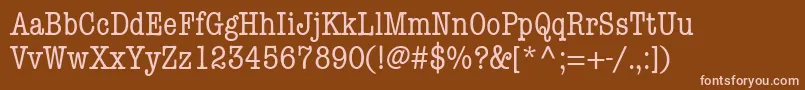 KeyboardCondensedSsiCondensed Font – Pink Fonts on Brown Background