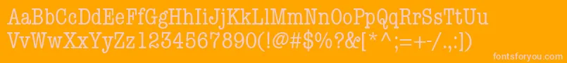 KeyboardCondensedSsiCondensed Font – Pink Fonts on Orange Background