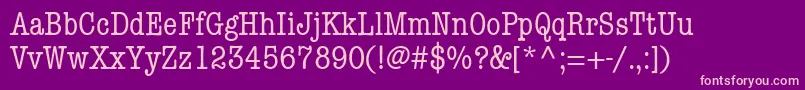 Fonte KeyboardCondensedSsiCondensed – fontes rosa em um fundo violeta