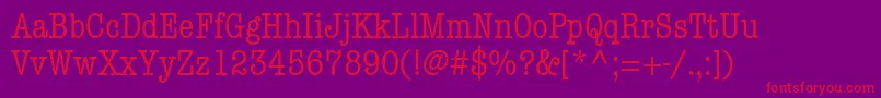 KeyboardCondensedSsiCondensed Font – Red Fonts on Purple Background