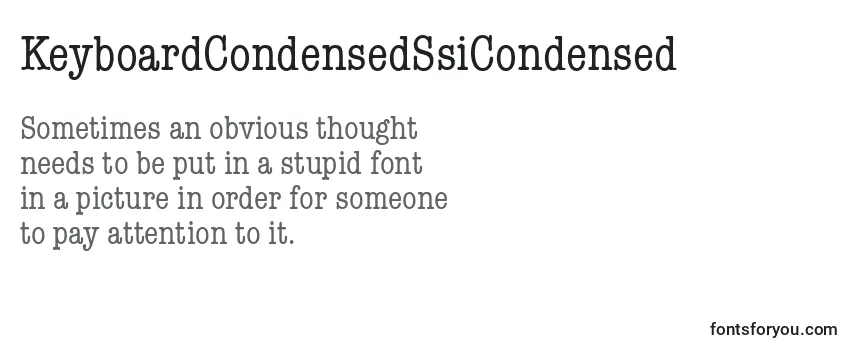 KeyboardCondensedSsiCondensed Font