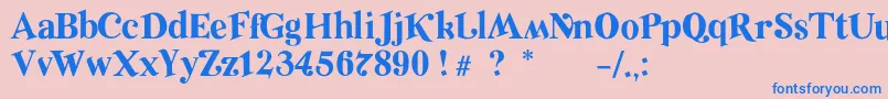 RelicRegular Font – Blue Fonts on Pink Background