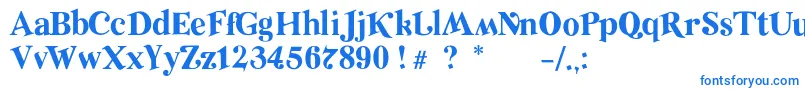 フォントRelicRegular – 白い背景に青い文字