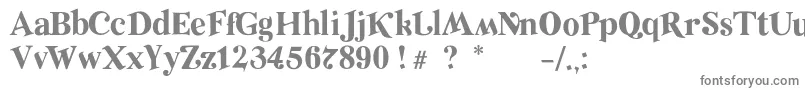 フォントRelicRegular – 白い背景に灰色の文字