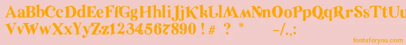 RelicRegular Font – Orange Fonts on Pink Background