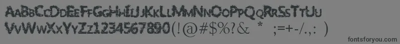 SlumlordEviction Font – Black Fonts on Gray Background