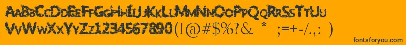 SlumlordEviction Font – Black Fonts on Orange Background