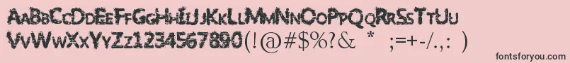 SlumlordEviction Font – Black Fonts on Pink Background