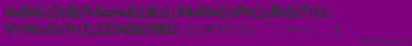 SlumlordEviction Font – Black Fonts on Purple Background