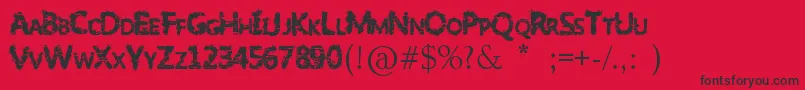 SlumlordEviction Font – Black Fonts on Red Background