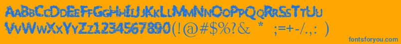 SlumlordEviction Font – Blue Fonts on Orange Background