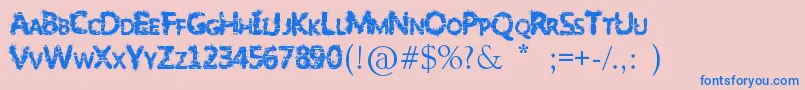 SlumlordEviction Font – Blue Fonts on Pink Background
