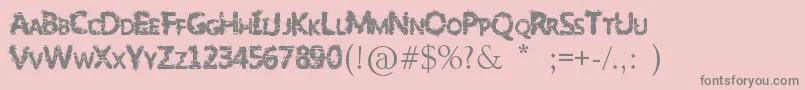 SlumlordEviction Font – Gray Fonts on Pink Background