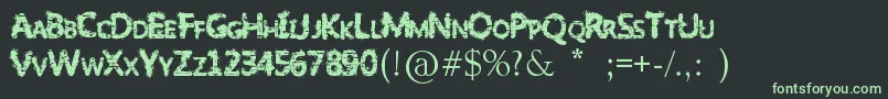 SlumlordEviction Font – Green Fonts on Black Background