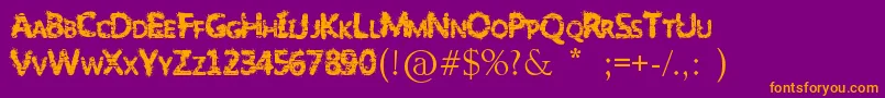 SlumlordEviction Font – Orange Fonts on Purple Background