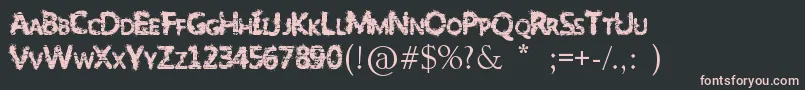 SlumlordEviction Font – Pink Fonts on Black Background