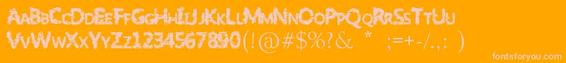 SlumlordEviction Font – Pink Fonts on Orange Background