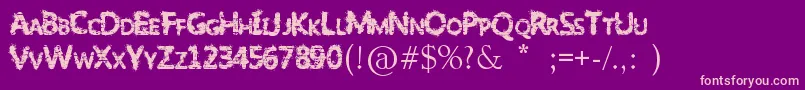 SlumlordEviction Font – Pink Fonts on Purple Background