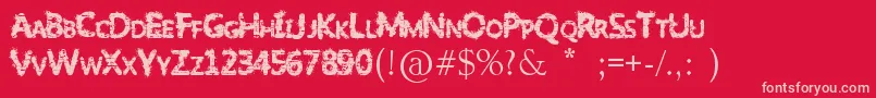 SlumlordEviction Font – Pink Fonts on Red Background