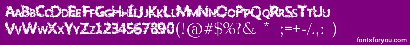SlumlordEviction Font – White Fonts on Purple Background